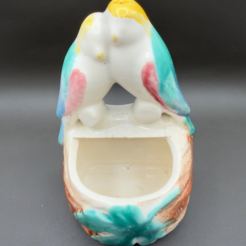 Vintage Wall Pockets Vase Planter Morton Art Pottery Bird of Paradise Pastels - Picture 10 of 16